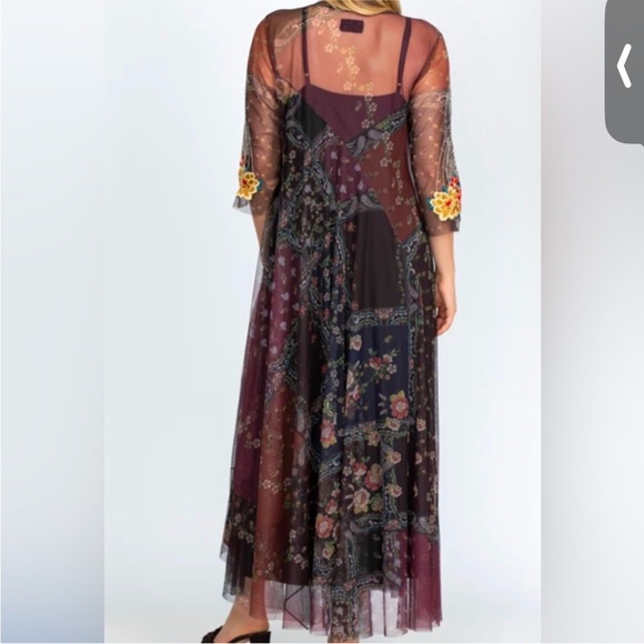 Johnny Was Kyler Mesh Dress Size XXS Embroidery w/ many loose threads throughout - Picture 2 of 14